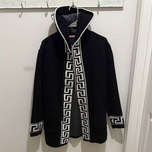 Black and White Patterned Women's Jacket